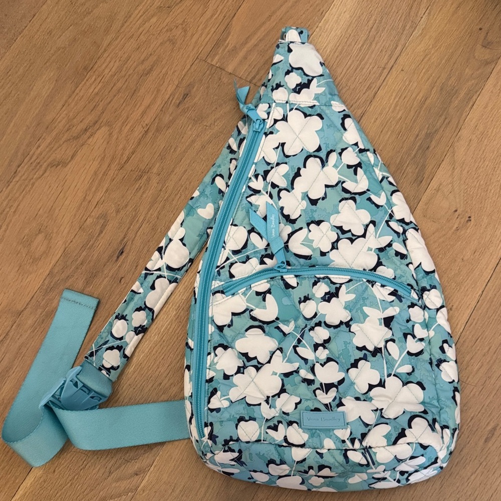 Vera Bradley Teal and White Floral Backpack